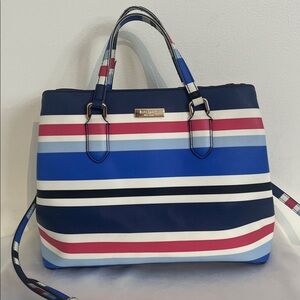 Kate Spade New York Laurel Way Evangelie Striped Satchel.